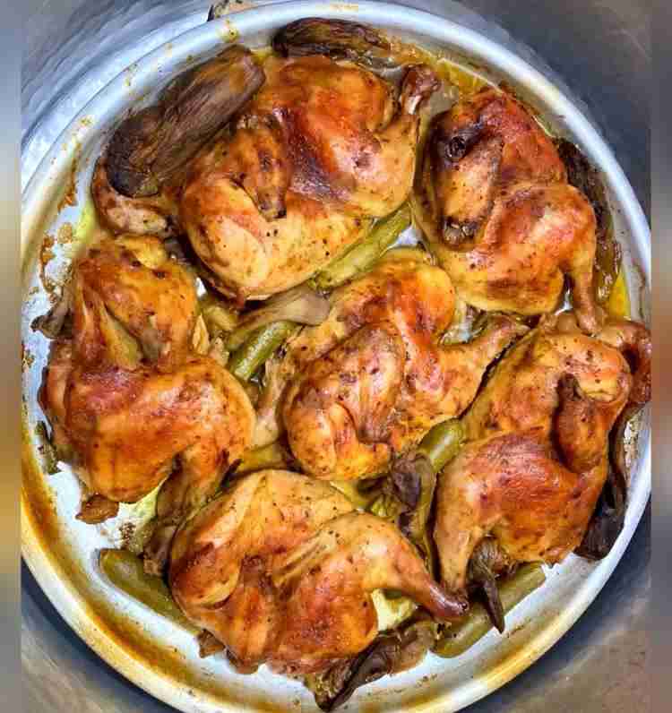 طرز تهیه مرغ بریان به سبک آجری مرحله 5 