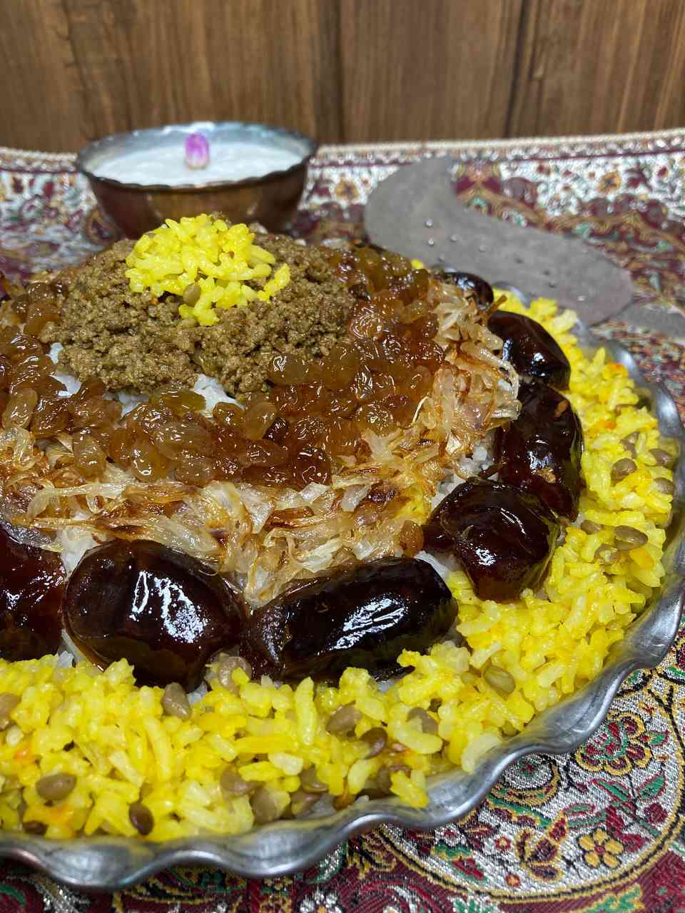 طرز تهیه ی عدس پلوی نذری مرحله 6 