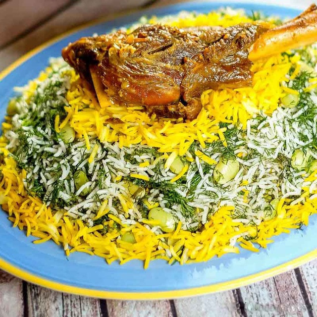 طرز تهیه باقالی پلو با ماهیچه مجلسی