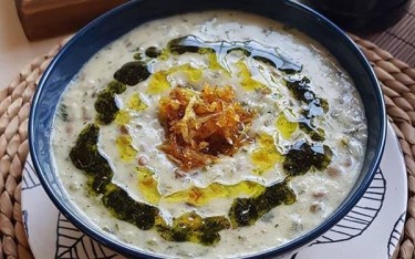 طرز تهیه آش دوغ اصیل و محلی اردبیل ساده و خوشمزه